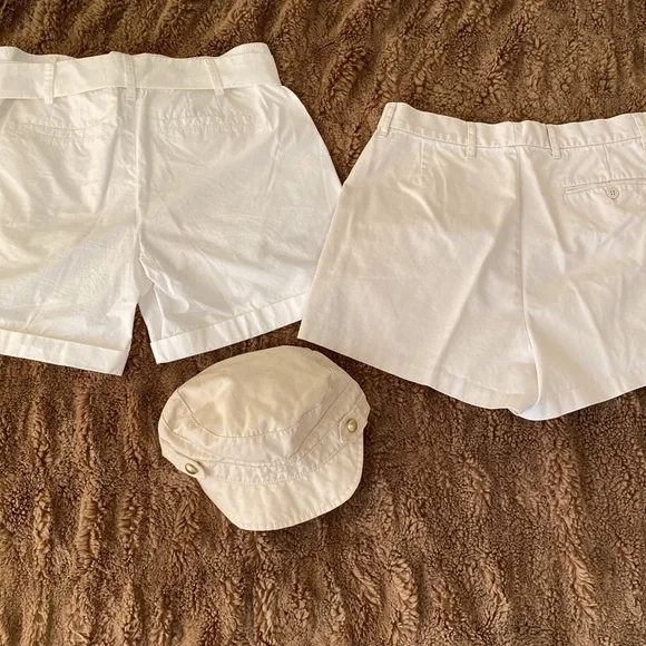 Bundle of shorts J. Crew & AnnTaylor Loft shorts & hat - Picture 3 of 16